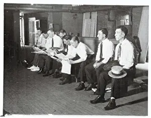 Cooperation Prints: Army Recruits Waiting to Be Called