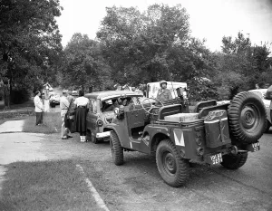 Little Rock Prints: Army Station Wagon and Jeeps