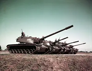 Army Tanks On Field
