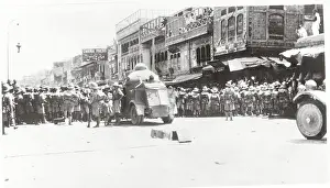 Army Vehicle Arriving to Stop Violent Unrest
