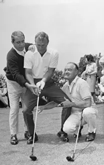 Arnold Palmer Getting Advice from Perry Como and Bob Hope