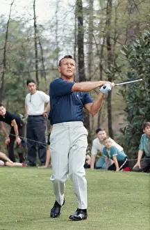 Arnold Palmer Practicing For Tournament