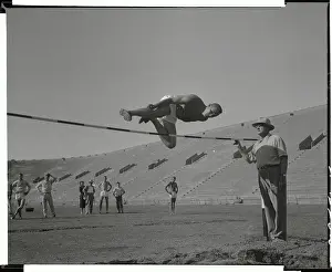 Princeton Prints: Arny Behon Jumping over High Bar