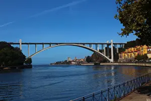 ArrAabida Bridge over Douro river in Porto, Portugal
