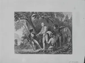 Prints of Engraving depicting the capture of Major Andre, arrested as a spy in the American War of Independence, New York, 1780. (Photo by (F. Lewis/Archive Photos/Getty Images) Urban Echoes of America’s Golden Age: Arrest Of Major Andre