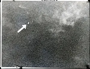 Disc Prints: Arrow Points To Ufo In Grainy Sky Photo