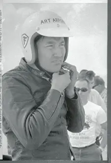 Utah Prints: Art Arfons Buckling His Head Gear