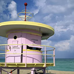 Art Deco Collection: Art deco lifeguard station, Miami, South Beach, FL