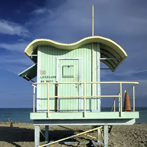 Absence Prints: Art deco lifeguard station, Miami, South Beach, FL