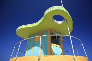 Miami Prints: Art Deco Lifeguard Station, South Beach, Miami, FL