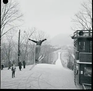 Art Devlin Performing a Ski Jump