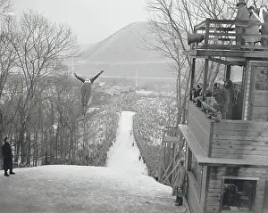 Art Devlin Performing a Ski Jump