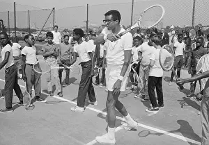 Clinic Prints: Arthur Ashe Displays His Winning Form