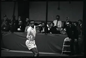 Salisbury Prints: Arthur Ashe Playing Tennis Game