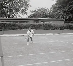 Wimbledon Prints: Arthur Ashe Playing in Wimbledon Tournament