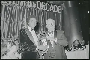 Arthur Ashe Receiving American Cancer Society Trophy