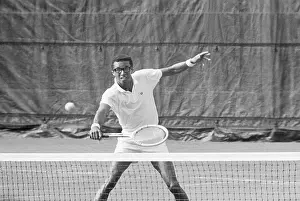 Arthur Ashe on Tennis Court