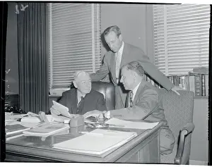 Boca Raton Prints: Arthur Davis Conducting a Meeting with Colleagues