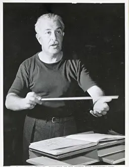 Arthur Fielder Conducting with Baton