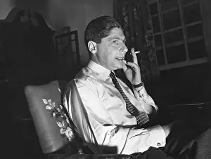 Hungarian Prints: Arthur Koestler Sitting And Smoking