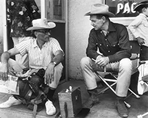 Arthur Miller and Clark Gable on Set of The Misfits