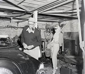 Honeymoon Prints: Arthur Miller And Marilyn Monroe in Garage