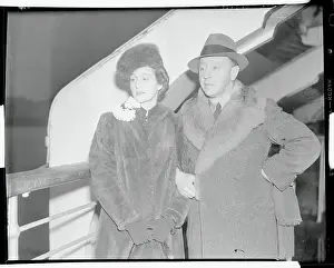 Arthur Rubenstein And Wife On Boat