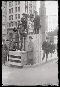 Newark Prints: Arthur Screnson and Others Filming from Boxes