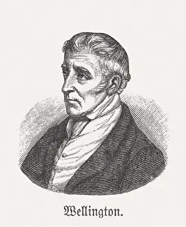 Fine Prints: Arthur Wellesley (1769-1852), British military leader, wood engraving, published 1881