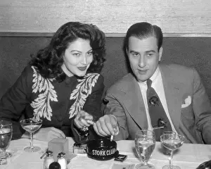 Artie Shaw and Ava Gardner Sitting in Nightclub