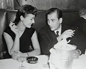 Artie Shaw Dining with New Wife