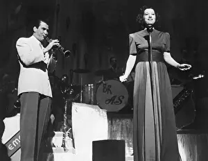 Clarinet Prints: Artie Shaw and Vocalist Performing