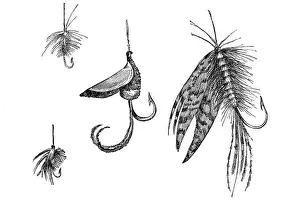 Trout Prints: Artificial fishing lures set