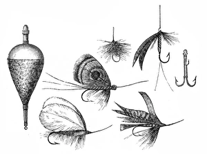 Stream Flowing Water Gallery: Artificial fishing lures set