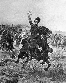 Artillery Prints: Artillary Of The Guard Leading Charge