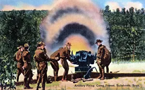 Training Prints: Artillery firing, Camp Forest
