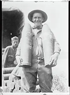 Artillery Prints: Artillery Man Carrying Large Shells
