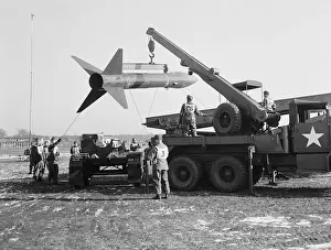 Darmstadt Prints: Artillery Rocket Being Loaded