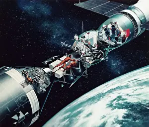 Artist Depiction of Historic Meeting in Space