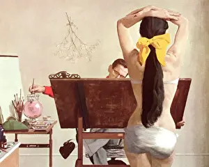Ponytail Prints: Artist and Model
