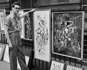 Artist At Outdoor Art Exhibition