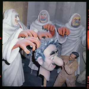 Viareggio Prints: Artist Preparing Puppet For Annual Carnival