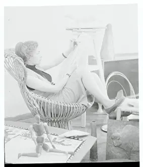 Artist Veronica Van Eyck Sketching
