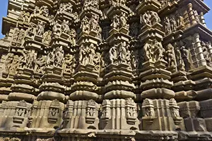 Artistic sculptures of Duladeo Temple, Khajuraho, Chhatarpur District, Madhya Pradesh, India