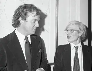 Artists James Wyeth and Andy Warhol Conversing