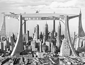 Artist's Model of Futuristic Skyline