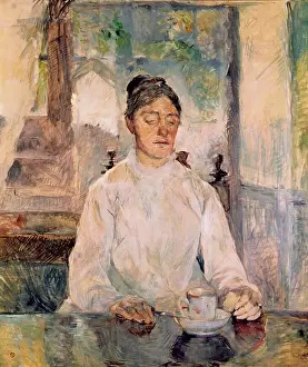 Henri De Toulouse Lautrec Prints: The Artist's Mother, Countess Adèle de Toulouse-Lautrec at Breakfast