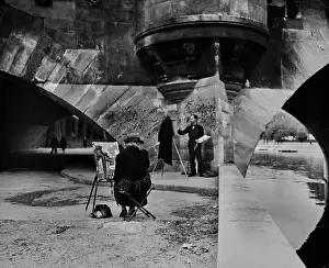55 Art 003 Prints: Artists Painting Near Pont Neuf