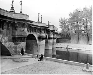 Artists Prints: Artists On A Riverbank In Paris, France