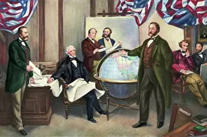 Artwork Based After The Signing of the Alaska Treaty of Cessation, March 30, 1867 by Emanuel Gottlieb Leutze